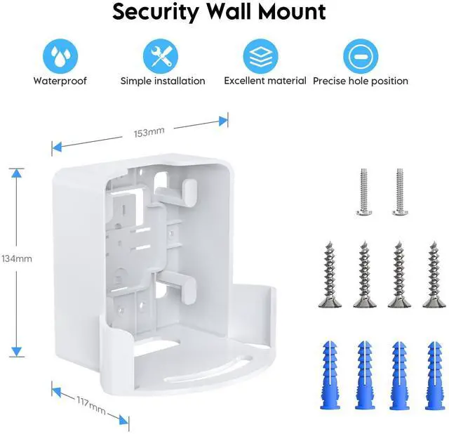 Alt view image 2 of 5 - Eero Pro 7 Wall Mount for eero Pro 7 Mesh Wi-Fi 7 router, Space-Saving Holder with Cable Management, Wall & Outlet Mounting, Easy Installation, Includes Screws & Quick Start Guide (White, 3 Pack)