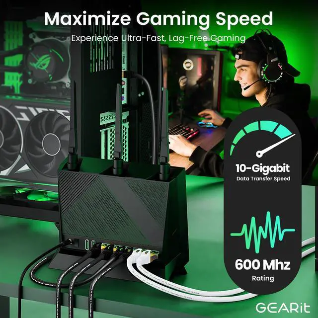 Alt view image 3 of 5 - GEARit Cat7 Outdoor Ethernet Cable (150ft) SFTP Shielded Foil Twisted Pair, Pure Copper, LLDPE, Waterproof, Direct Burial, In-Ground, UV Resistant, POE, Network, LAN, Internet, Cat 7-150 Feet