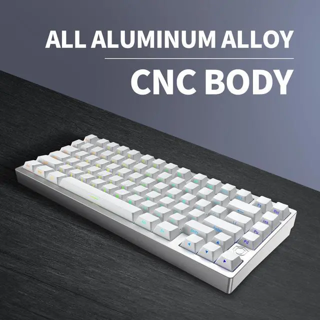 Alt view image 3 of 5 - IROK MG75 TKL 75% KeysRapid Trigger Wired Magnetic Switch Mechanical Keyboard, Hall Effect, 8KHZ/ARGB/CNC Aluminum, Gasket StructureHot Swappable Gaming KeyboardSilver