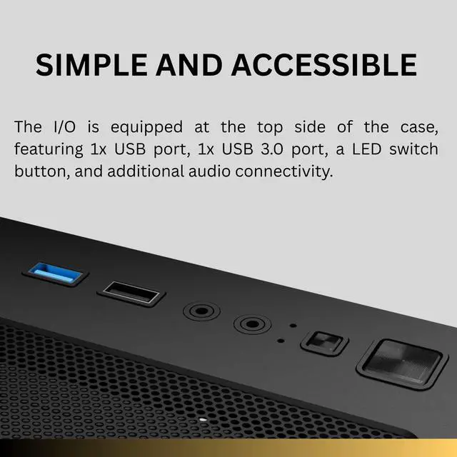 Alt view image 5 of 5 - GAMDIAS Micro-ATX Tower Computer Case with Tempered Glass, Gaming M-ATX PC Case with 3X 120mm ARGB Fans, Support Up to 9X Fans Airflow, 360mm AIO/Radiator, 400mm GPU/VGA, 165mm CPU Cooler, 160mm PSU
