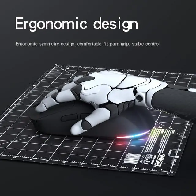 Alt view image 3 of 5 - XT624 Wireless Bluetooth Mouse, LED Rechargeable Ergonomic with Multi Mode 2.4G Wireless USB +BT1+BT2, Portable Bluetooth Mouse for Laptop PC Computer (White)