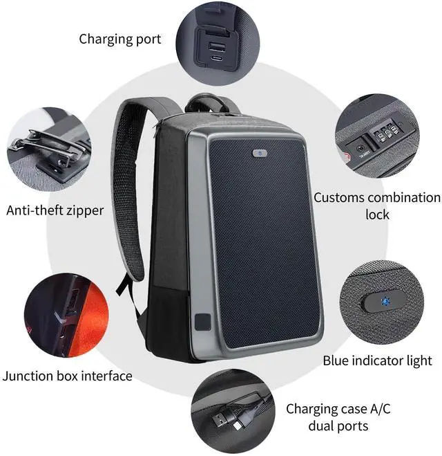 Alt view image 4 of 5 - 30L Travel Laptop Backpack with Junction Box & USB Charging Port, Travel Carry on Backpack for Women Men, TSA Lock Water Resistant Middle High School College Backpack fits 16 Inch Laptop