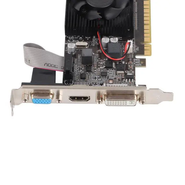 Alt view image 2 of 5 - CYTGOUPER GT610 Graphics Card with Silence Cooling Fan,1GB DDR3 Graphics Card with DVI VGA Interface, 64 Bit 810MHz Graphics Card Express 2.0 X 16 for Gaming Pc and Multimedia Use