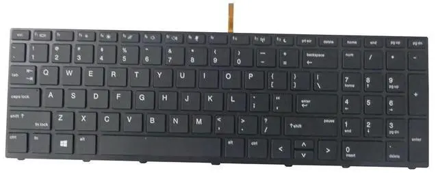 Main image of Replacement Laptop Keyboard for HP Probook 430 G5, 450 G5, 455 G5, 470 G5 Backlit Keyboard with Black Frame L01027-001