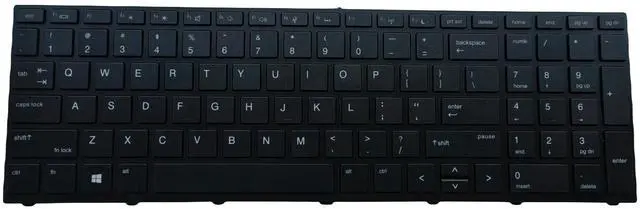 Alt view image 5 of 5 - Replacement Laptop Keyboard for HP Probook 430 G5, 450 G5, 455 G5, 470 G5 Backlit Keyboard with Black Frame L01027-001