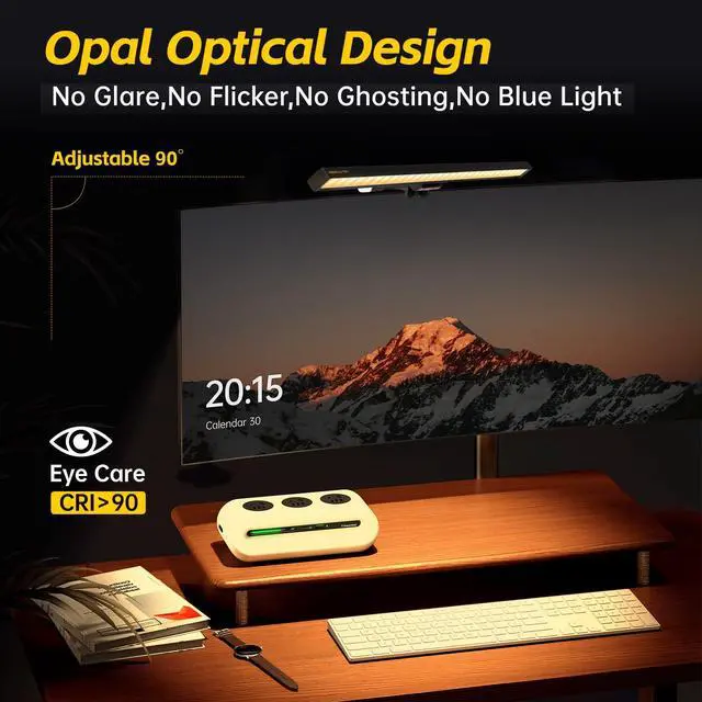 Alt view image 4 of 5 - Led Desk Lamp for Office Home Computer Monitor Light Bar USB Powered Monitor Lamp Adjustable Color Temperature Brightness Laptop LED Screen Light Bar USB Led Light for College Game Reading Accessories