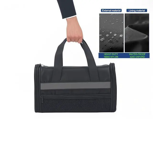 Alt view image 3 of 5 - AF-WAN Carry Bag Dust Cover For UGREEN NASync DXP2800 2-Bay Desktop NAS,1680D Heavy-Duty Oxford Fabric, Side Access, Ventilated Design with Storage Pockets for Hard Drive Tools & Cables