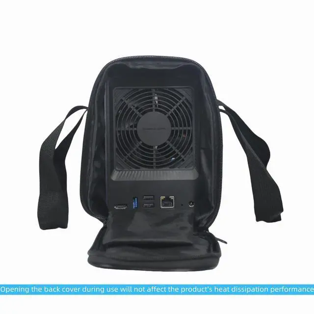 Alt view image 5 of 5 - AF-WAN Carry Bag Dust Cover For UGREEN NASync DXP2800 2-Bay Desktop NAS,1680D Heavy-Duty Oxford Fabric, Side Access, Ventilated Design with Storage Pockets for Hard Drive Tools & Cables