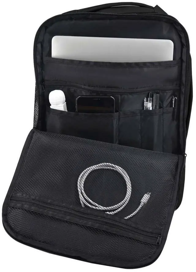 Alt view image 2 of 5 - CabinFly Bellanca WestJet Personal Item Under Seat Backpack 16x6x13 inch Travel Backpack 41x15x33 cm bag maximum diemsnion 43x16x33 cm of Air Canada carry-on 13x6x17 inch Flair Airlines