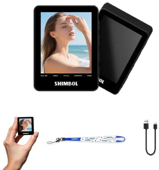 Main image of Shimbol Vlog Selfie Monitor Screen CP5 Mini 2,Back Camera Monitor for iPhone with 2.4 inch Real-Time Phone Screen Mirroring,30m Range,4H Run Time,Wireless Shutter Control (Black)