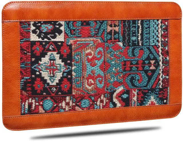 Main image of CPNVWA Genuine Leather Laptop Sleeve Compatible with MacBook Air 13 M4 M3 M2 M1 2025-2018MacBook Pro M2 M1 2025-2016,13" - 13.6" Laptops Protective Cover,Brown