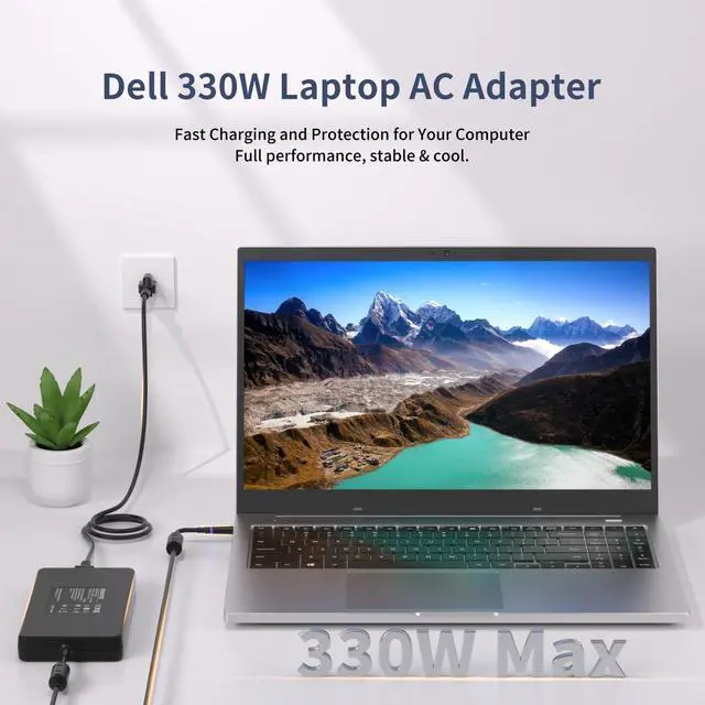 Alt view image 5 of 5 - 19.5V 16.9A 330W Laptop Charger Compatible with Dell Alienware M17 M18X X17 X51 m16 m18 x16 R1 P124F001 P51E001 P120F001, Area-51m G15 G16 5530 7630 AC Gaming Laptop Power Supply Adapter Cord