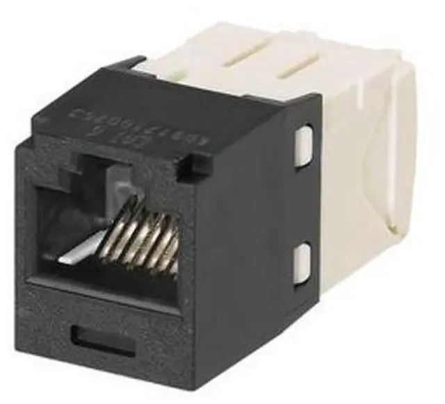 Main image of Panduit - CJ688TGBL-24 - 1-port Mod Jack Idc 8w8p Utp T568a/b Cat6 Ip5 Mini-com Giga-tx Black 24/pk