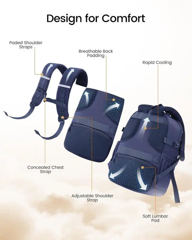 Alt view image 4 of 5 - LOVEVOOK School Backpack for Girls with Large Tumbler Holder Pockets, Student Cute Bookbag 17.3 inch Laptop Daypack for Middle School Teen, Waterproof College Travel Bag for Women