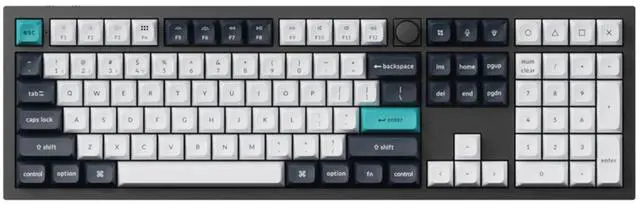 Main image of Keychron Q6 Max 100% Full-Size Layout Custom Wireless Mechanical Keyboard with Knob, QMK/VIA Programmable 1000Hz 2.4 GHz/Bluetooth/Wired RGB Backlit for Mac Windows, Gateron Brown Switch-Carbon Black