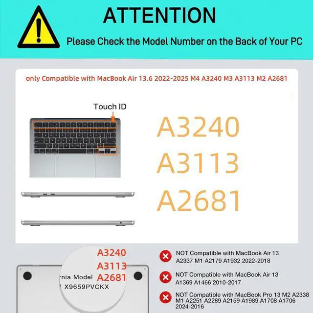 Alt view image 2 of 5 - BYCeKe Compatible with MacBook Air 13.6 inch Case 2022-2025 M4 A3240 M3 A3113 M2 A2681,for Mac Air 13 Leather Cheetah Print Tortoise Shell Case & Keyboard Cover for MacBook Air13 M4,Leopard Brown