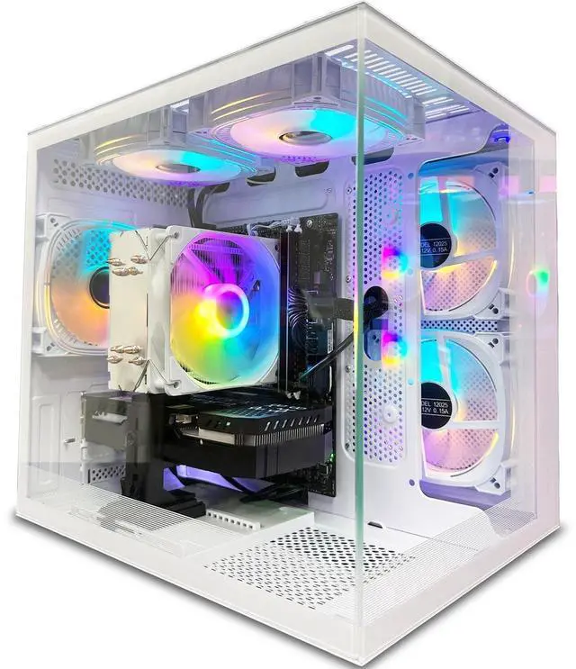 Main image of suevery Gaming PC Core I5-12400F(6Cores Up to 4.4G) RTX 3050 6G Nvme SSD 1TB 32GB RAM 650W WiFi 6 Prebuilt Towers Desktop Computer White