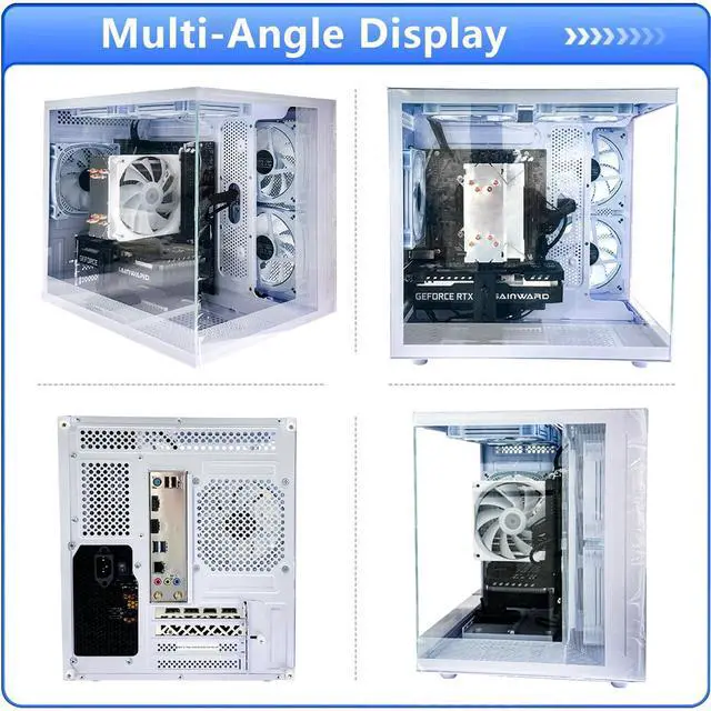 Alt view image 5 of 5 - suevery Gaming PC Core I5-12400F(6Cores Up to 4.4G) RTX 3050 6G Nvme SSD 1TB 32GB RAM 650W WiFi 6 Prebuilt Towers Desktop Computer White