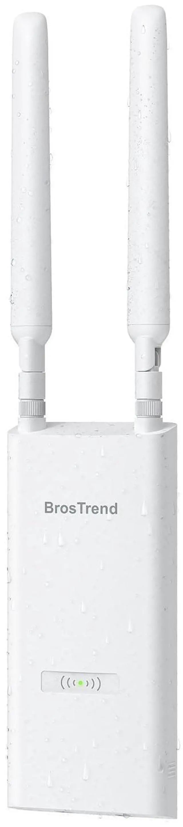 Main image of BrosTrend AC1200 Outdoor Access Point Long Range, IP65 Weatherproof Gigabit WiFi Access Point, Dual Band 5GHz + 2.4G, PoE Powered, with Passive PoE Injector, Universal Compatible, WAP for Yard Farm RV