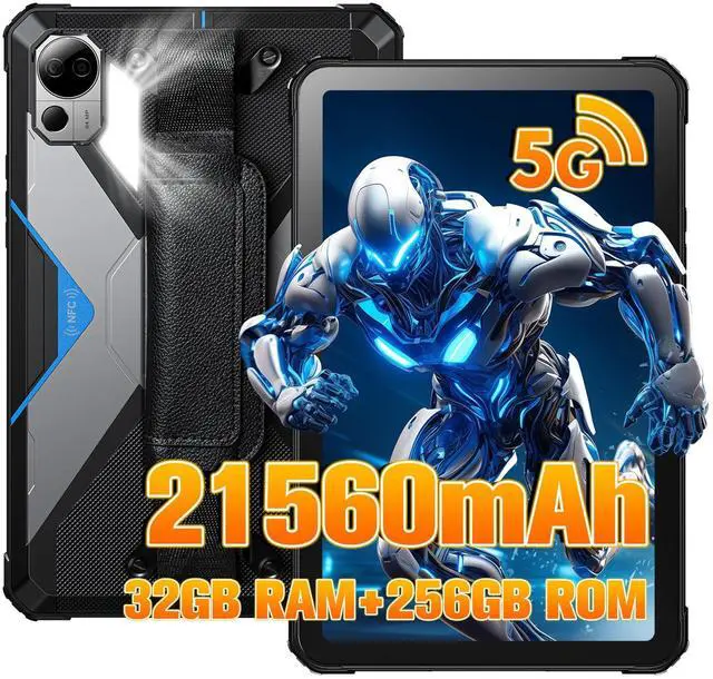 Main image of FOSSIBOT DT3 10.4 inch Rugged Tablet,21560mAh,32GB+256GB/2TB, Android15,66W Rapid Charging,2K IPS Display,Wi-Fi6,IP68,IP69K Waterproof Tablet,5G OutdoorTablet,64+32MP Camera,Face Unlock,OTG (Blue)