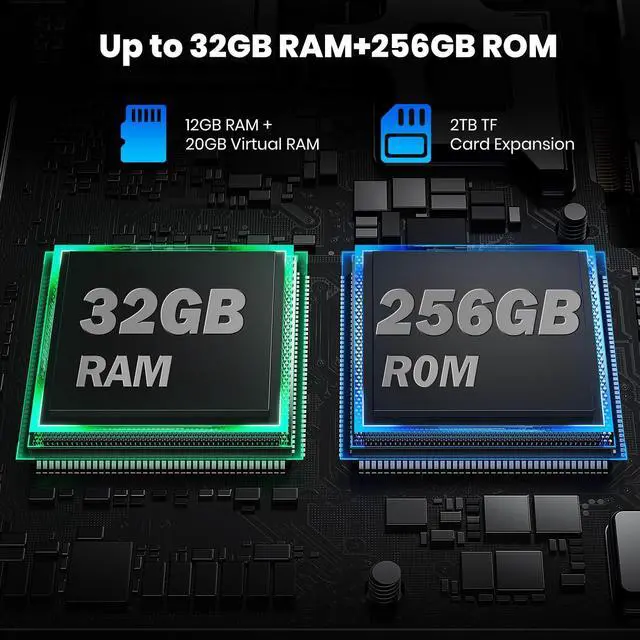 Alt view image 3 of 5 - FOSSIBOT DT3 10.4 inch Rugged Tablet,21560mAh,32GB+256GB/2TB, Android15,66W Rapid Charging,2K IPS Display,Wi-Fi6,IP68,IP69K Waterproof Tablet,5G OutdoorTablet,64+32MP Camera,Face Unlock,OTG (Blue)