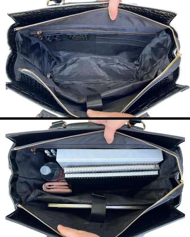 Alt view image 4 of 5 - JKM & Company Rolling Laptop Bag for Women | Designer Wheeled Briefcase | Fits 13-17" Laptops | Office Travel Computer Case (Starlet)