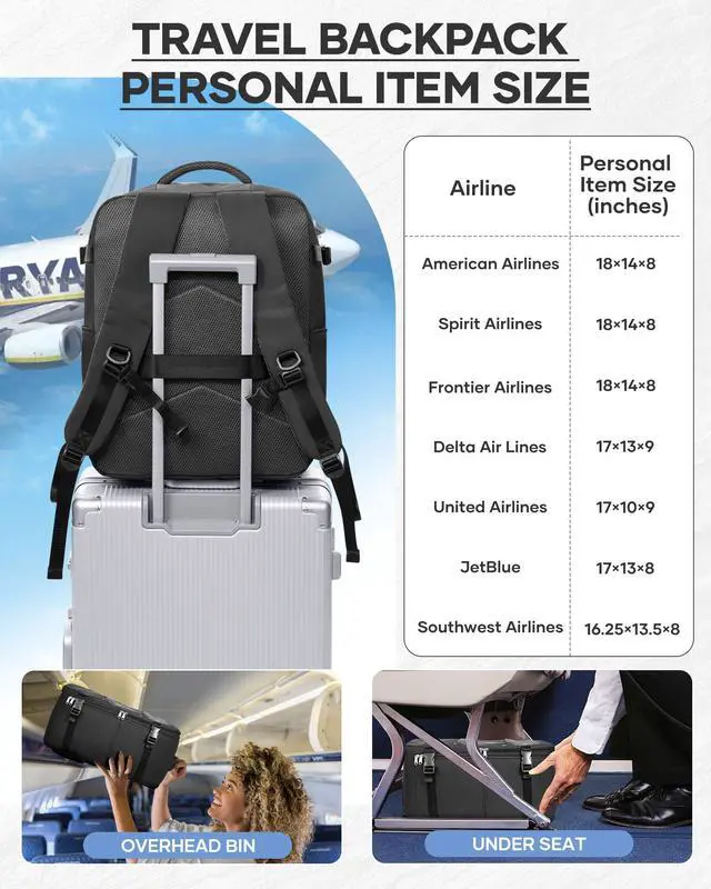 Alt view image 4 of 5 - bergsalz Vacuum Seal Backpack Travel With Pump,Large Carry On Vacpack Backpacks For Women Men,Mochila De Viaje Compresion Al Vacio,Personal Item Travel Backpack With Vacuum System,Black