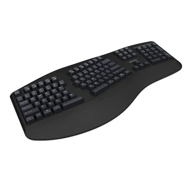 Alt view image 2 of 5 - ADESSO EasyTouch 150 Ergonomic Wired Mechanical Keyboard with Cherry MX Brown Switches, Integrated Palm Rest, Dedicated Copilot AI Hotkey, Full-Sized Layout with Numeric Pad for Comfortable Typing
