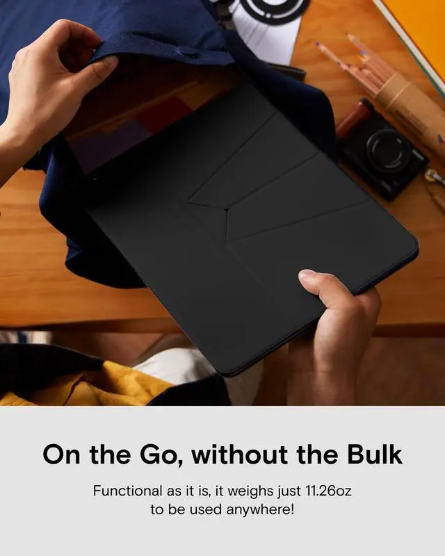 Alt view image 5 of 5 - MOFT Folio Case for iPad Pro 11-inch (M4) 2024 - Silm Stand Protective Case with Detachable Pencil Holder, Multi-Angle Viewing, MOVAS Leather Cover, Auto Sleep/Wake, Jet Black