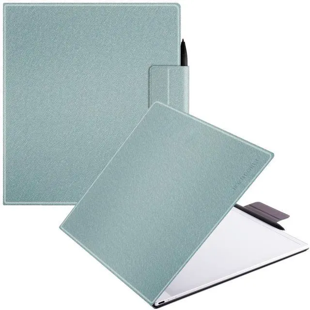 Main image of BOZHUORUI Slim Case for 13.3" Boox Note Max (2024) & 13.3" Boox Tab X C (2025) | Pen Clasp Design | Book Folio Style | with Sleep/Wake | Vegan PU Leather Ultra-Thin Magnetic SleepCover (Sage Green)