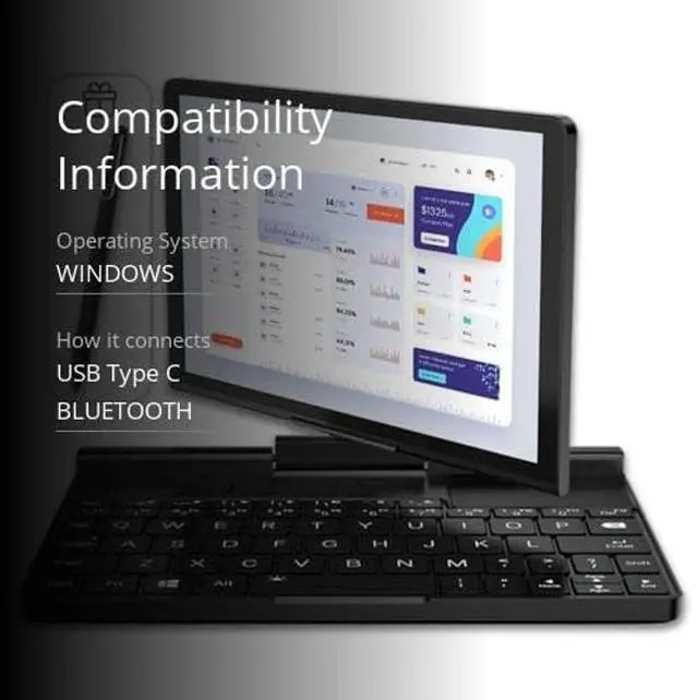 Alt view image 3 of 5 - GPD Pocket 3 Mini Laptop with Included Stylus, Gold 7505 CPU, 16GB LPDDR4x RAM, 512GB NVMe SSD, 1920x1200p Touch Screen; Windows 11, Wi-Fi 6E, Bluetooth 5.3, Modular Handheld PC