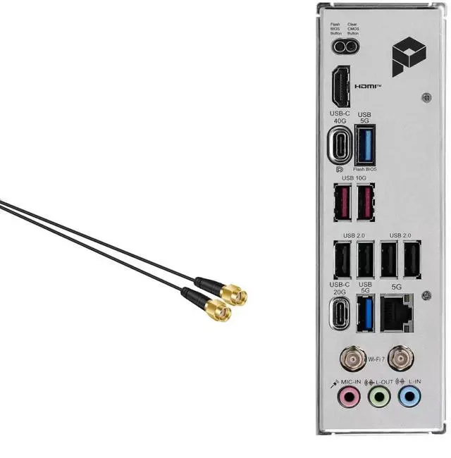 Alt view image 5 of 5 - WiFi 6E WiFi 7 Tri-Band Performance RP-SMA Connector Antenna for MSI MAG B550/ B550M-VC/ B550M PRO-VDH/MAG B650/ PRO B650M-A/ B760/ PRO B760-P/MAG B760M/ Z790/ PRO Z790-A MAX Gaming Motherboard