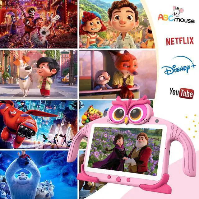 Alt view image 4 of 5 - UJoyFeel Kids Tablet 7IN Tablet for Kids 3-7, Toddler Tablets for Children with Learning Apps, WiFi, Parental Control, Educational Games, Shockproof Tablets for Toddlers Gift for Child from 3 to 12