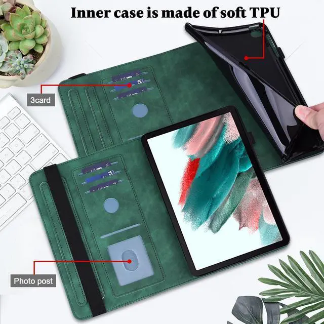 Alt view image 2 of 5 - VODEFOX Case for 7" Kindle Paperwhite 12th Generation 2025/2024 and Kindle Colorsoft Signature Edition 2024, Floral PU Leather Cover with Auto Wake/Sleep for Kindle Paperwhite 2024 - Green
