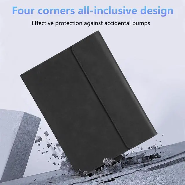 Alt view image 4 of 5 - Case for 10-inch Microsoft Surface Go 4/3/2/1, Multiple Angle Viewing, Stylus Holder, Light Heat Dissation, Compatible with Type Cover Keyboard, Black