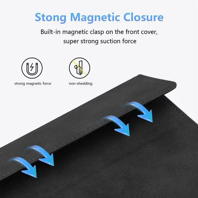 Alt view image 5 of 5 - Case for 10-inch Microsoft Surface Go 4/3/2/1, Multiple Angle Viewing, Stylus Holder, Light Heat Dissation, Compatible with Type Cover Keyboard, Black