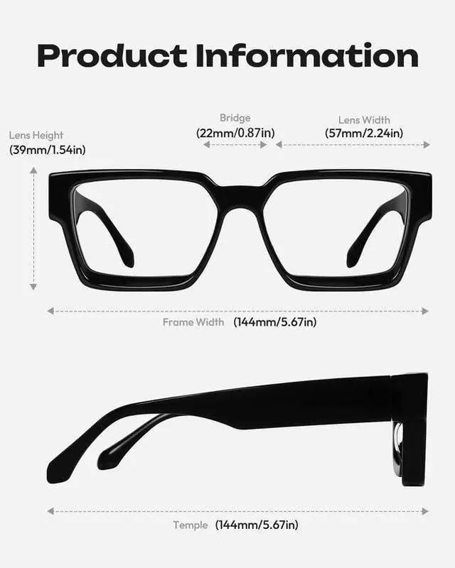 Alt view image 2 of 5 - Blue Light Blocking Glasses - Anti Glare & Eyestrain, 99% Filter, Lightweight Acetate Frame for Gaming/Office/Reading