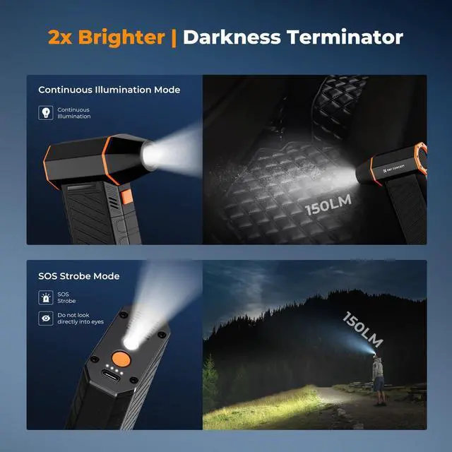 Alt view image 4 of 5 - K&F CONCEPT 2025NEW Magnetic Compressed Air Duster, Electric Air Duster|300000RPM|3 Gear Adjustable|Super Wind Power|Rechargeable Brushless Motor|for Computer, Keyboard, Car, Home,Outdoor Cleaning