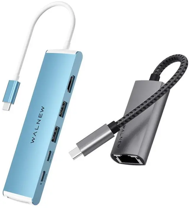 Main image of WALNEW 7-in-1 USB C Hub& USB-C to Ethernet Adapter