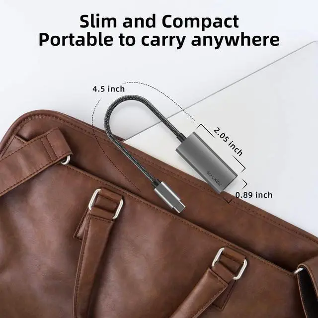 Alt view image 3 of 5 - WALNEW 7-in-1 USB C Hub& USB-C to Ethernet Adapter