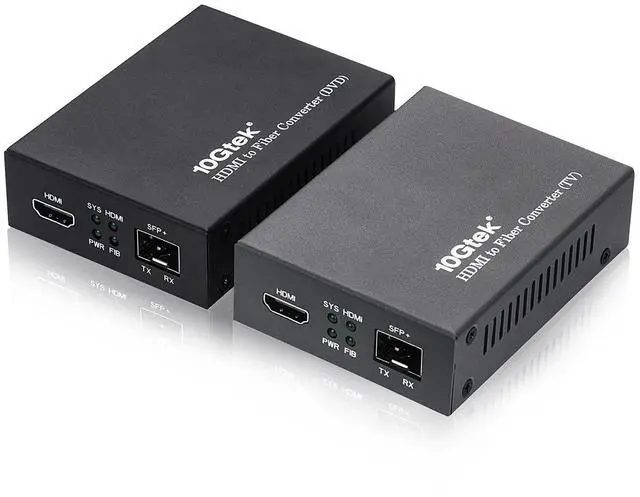 Main image of 10Gtek a Pair of HDMI Extender Converters with Open SFP+ Slot, Without Transceiver, Support HDMI 1.4a, 4Kx2K
