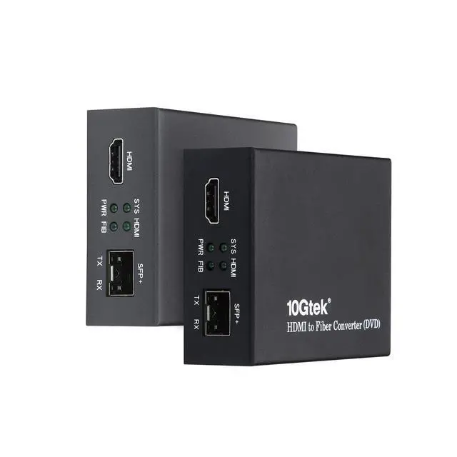 Alt view image 3 of 3 - 10Gtek a Pair of HDMI Extender Converters with Open SFP+ Slot, Without Transceiver, Support HDMI 1.4a, 4Kx2K