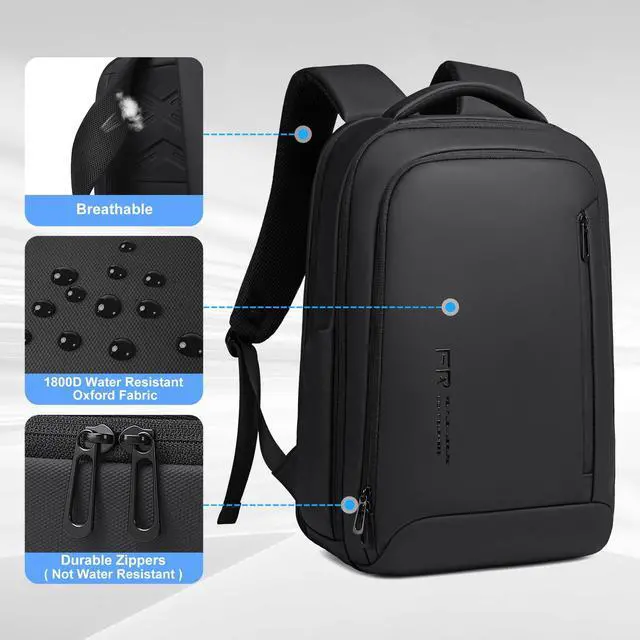 Alt view image 5 of 5 - Fenree.geer Laptop Backpack for Men, Business Backpack with USB Charging Port,Water Resistant Tech Backpack, Mens 17 Inch Laptop Bag for Work/Commuter/College