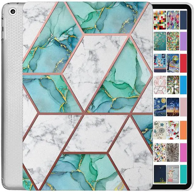 Main image of DuraSafe Cases for iPad Air 4th 5th 6th Gen Air 10.9" / Air 11" Printed A2588 A2589 A2591 MM9E3LL/A MM9D3LL/A A2316 MME23LL/A MM9F3LL/A MYFQ2LL/A MM9C3LL/A MYFM2LL/A MYFR2LL/A MM9N3LL/A - Marble Green
