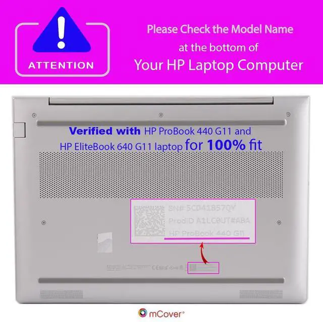 Alt view image 4 of 5 - mCover Case ONLY Compatible for 2024  2025 14-inch HP ProBook 440/445 G11 and EliteBook 640 | 645 G11 Series Windows Notebook PC (NOT Fitting Other HP Models)- Aqua