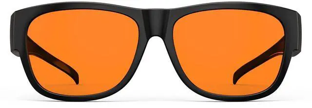 Main image of Bloomoak 99% Fit Over Blue Light Blocking Glasses for Sleeping-Red/Amber Lens AntiGlare Coating for Zoom Meetings (Orange - 99% Blue Light (Screen Use), L (60 * 45mm))