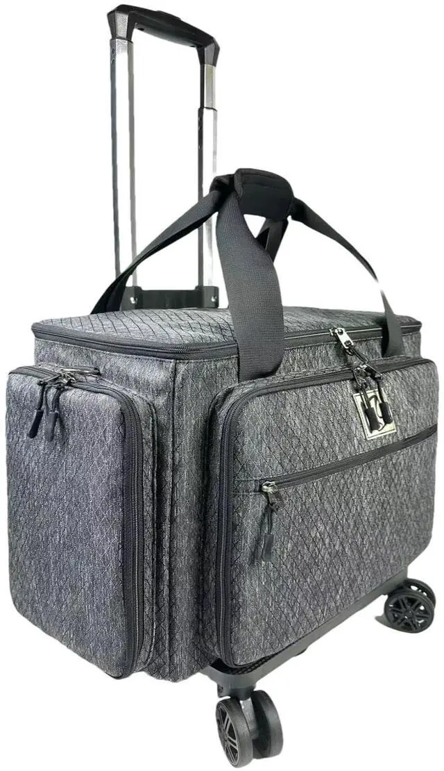 Main image of BatlFrist Rolling Teacher Bag with Five 360-Degree Rotating Wheels,Teacher Tote Bag with Detachable Trolley and Fits for 15.6" Laptop (Black)