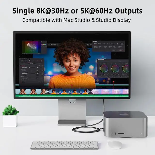 Alt view image 3 of 5 - For Thunderbolt 4 Cable 40Gbps 2 in 1 USB C Cable 100w E-Marker 8k/5k Single and 4k Dual Displayport Cable Video Type C Cable USB C to USB C/A cable Fast Charging Data Transfer Cable 5FT