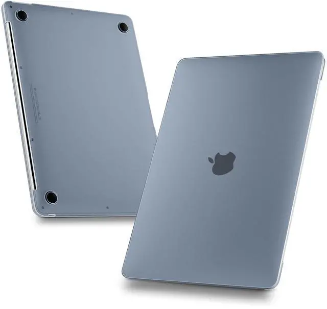 Main image of MEEgoodo for MacBook Air 13 inch Case 2021 2020 2019 2018 Release, Cover Fit Model A2337 M1 A2179 A1932, Flexible Plastic Case for Laptop, Hard Shell with TPU Keyboard Cover & OTG Adapter,Haze Blue