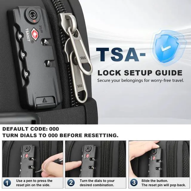 Alt view image 5 of 5 - Vacuum Backpack Travel  Expandable Compression Carry On Backpack with Vacuum Pump, Water-Resistant TSA Lock Travel Bag, 17" Laptop Backpack for Men Women, Business Airplane Flight Luggage, Grey